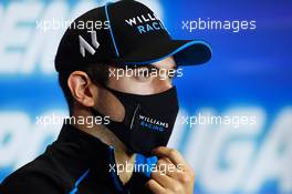 Nicholas Latifi (CDN) Williams Racing in the FIA Press Conference. 22.10.2020. Formula 1 World Championship, Rd 12, Portuguese Grand Prix, Portimao, Portugal, Preparation Day.