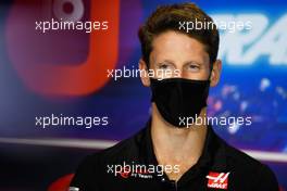 Romain Grosjean (FRA) Haas F1 Team in the FIA Press Conference. 22.10.2020. Formula 1 World Championship, Rd 12, Portuguese Grand Prix, Portimao, Portugal, Preparation Day.
