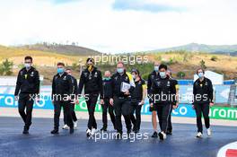 Esteban Ocon (FRA) Renault F1 Team walks the circuit with the team. 22.10.2020. Formula 1 World Championship, Rd 12, Portuguese Grand Prix, Portimao, Portugal, Preparation Day.