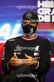 Lewis Hamilton (GBR) Mercedes AMG F1 in the FIA Press Conference. 22.10.2020. Formula 1 World Championship, Rd 12, Portuguese Grand Prix, Portimao, Portugal, Preparation Day.