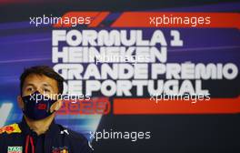 Alexander Albon (THA) Red Bull Racing in the FIA Press Conference. 22.10.2020. Formula 1 World Championship, Rd 12, Portuguese Grand Prix, Portimao, Portugal, Preparation Day.