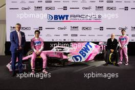 Otmar Szafnauer, Lance Stroll (CAN), CEO Andreas Weissenbacher (BWT) and Sergio Perez (MEX). 17.02.2020 - Racing Point Livery Launch, Mondsee, Austria