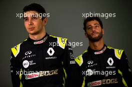 (L to R): Esteban Ocon (FRA) Renault F1 Team with team mate Daniel Ricciardo (AUS) Renault F1 Team. 12.02.2020. Renault F1 Team Season Opener, L’Atelier Renault, Paris, France, Wednesday.