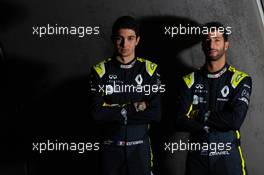 (L to R): Esteban Ocon (FRA) Renault F1 Team with team mate Daniel Ricciardo (AUS) Renault F1 Team. 12.02.2020. Renault F1 Team Season Opener, L’Atelier Renault, Paris, France, Wednesday.