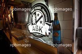ABK Beer display. 02.03.2020. ROKiT Racing brand launch, Covent Garden, London, UK.