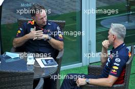(L to R): Christian Horner (GBR) Red Bull Racing Team Principal with Jonathan Wheatley (GBR) Red Bull Racing Team Manager. 25.09.2020. Formula 1 World Championship, Rd 10, Russian Grand Prix, Sochi Autodrom, Sochi, Russia, Practice Day.