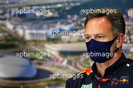 Christian Horner (GBR) Red Bull Racing Team Principal in the FIA Press Conference. 25.09.2020. Formula 1 World Championship, Rd 10, Russian Grand Prix, Sochi Autodrom, Sochi, Russia, Practice Day.