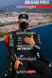 Valtteri Bottas (FIN) Mercedes AMG F1 in the qualifying FIA Press Conference. 26.09.2020. Formula 1 World Championship, Rd 10, Russian Grand Prix, Sochi Autodrom, Sochi, Russia, Qualifying Day.