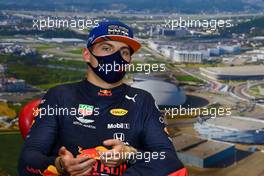 Max Verstappen (NLD) Red Bull Racing in the qualifying FIA Press Conference. 26.09.2020. Formula 1 World Championship, Rd 10, Russian Grand Prix, Sochi Autodrom, Sochi, Russia, Qualifying Day.