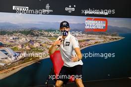 Daniil Kvyat (RUS) AlphaTauri in the FIA Press Conference. 24.09.2020. Formula 1 World Championship, Rd 10, Russian Grand Prix, Sochi Autodrom, Sochi, Russia, Preparation Day.
