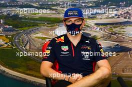 Max Verstappen (NLD) Red Bull Racing in the FIA Press Conference. 24.09.2020. Formula 1 World Championship, Rd 10, Russian Grand Prix, Sochi Autodrom, Sochi, Russia, Preparation Day.
