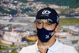 Daniil Kvyat (RUS) AlphaTauri in the FIA Press Conference. 24.09.2020. Formula 1 World Championship, Rd 10, Russian Grand Prix, Sochi Autodrom, Sochi, Russia, Preparation Day.