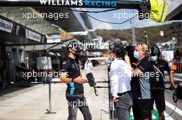 George Russell (GBR) Williams Racing with the media. 24.09.2020. Formula 1 World Championship, Rd 10, Russian Grand Prix, Sochi Autodrom, Sochi, Russia, Preparation Day.