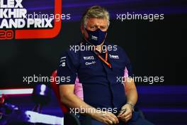 Otmar Szafnauer (USA) Racing Point F1 Team Principal and CEO in the FIA Press Conference. 04.12.2020. Formula 1 World Championship, Rd 16, Sakhir Grand Prix, Sakhir, Bahrain, Practice Day