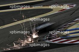 Daniil Kvyat (RUS) AlphaTauri AT01 sends sparks flying. 04.12.2020. Formula 1 World Championship, Rd 16, Sakhir Grand Prix, Sakhir, Bahrain, Practice Day