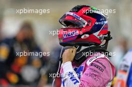 Sergio Perez (MEX) Racing Point F1 Team on the grid. 06.12.2020. Formula 1 World Championship, Rd 16, Sakhir Grand Prix, Sakhir, Bahrain, Race Day.