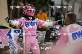 Race winner Sergio Perez (MEX) Racing Point F1 Team celebrates with the team in parc ferme. 06.12.2020. Formula 1 World Championship, Rd 16, Sakhir Grand Prix, Sakhir, Bahrain, Race Day.