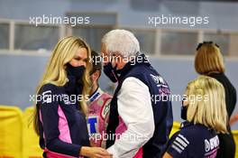 Raquel Stroll (BRA) celebrates victory for the team with husband Lawrence Stroll (CDN) Racing Point F1 Team Investor. 06.12.2020. Formula 1 World Championship, Rd 16, Sakhir Grand Prix, Sakhir, Bahrain, Race Day.