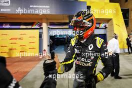 Esteban Ocon (FRA) Renault F1 Team celebrates his second position with the team in parc ferme. 06.12.2020. Formula 1 World Championship, Rd 16, Sakhir Grand Prix, Sakhir, Bahrain, Race Day.