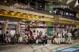 Kimi Raikkonen (FIN) Alfa Romeo Racing C39 makes a pit stop. 06.12.2020. Formula 1 World Championship, Rd 16, Sakhir Grand Prix, Sakhir, Bahrain, Race Day.