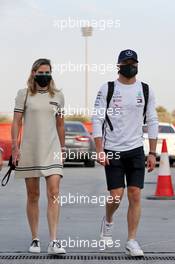 (L to R): Tiffany Cromwell (AUS) Professional Cyclist with boyfriend Valtteri Bottas (FIN) Mercedes AMG F1. 05.12.2020. Formula 1 World Championship, Rd 16, Sakhir Grand Prix, Sakhir, Bahrain, Qualifying Day.