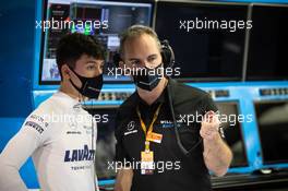 Jack Aitken (GBR) / (KOR) Williams Racing with James Urwin (GBR) Williams Racing Race Engineer. 05.12.2020. Formula 1 World Championship, Rd 16, Sakhir Grand Prix, Sakhir, Bahrain, Qualifying Day.