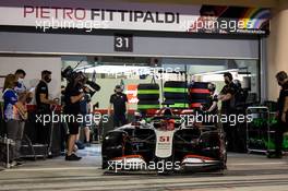 Pietro Fittipaldi (BRA) Haas VF-19 leaves the pits. 05.12.2020. Formula 1 World Championship, Rd 16, Sakhir Grand Prix, Sakhir, Bahrain, Qualifying Day.