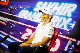 Lando Norris (GBR) McLaren in the FIA Press Conference. 03.12.2020. Formula 1 World Championship, Rd 16, Sakhir Grand Prix, Sakhir, Bahrain, Preparation Day.