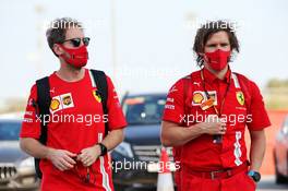Sebastian Vettel (GER) Ferrari with Antti Kontsas (FIN) Personal Trainer. 03.12.2020. Formula 1 World Championship, Rd 16, Sakhir Grand Prix, Sakhir, Bahrain, Preparation Day.