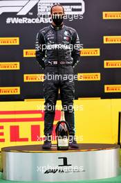Race winner Lewis Hamilton (GBR) Mercedes AMG F1 on the podium. 12.07.2020. Formula 1 World Championship, Rd 2, Steiermark Grand Prix, Spielberg, Austria, Race Day.