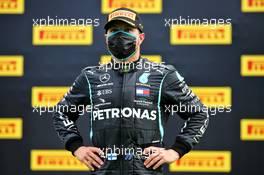 Second placed Valtteri Bottas (FIN) Mercedes AMG F1 on the podium. 12.07.2020. Formula 1 World Championship, Rd 2, Steiermark Grand Prix, Spielberg, Austria, Race Day.