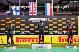 The podium (L to R): Valtteri Bottas (FIN) Mercedes AMG F1, second; Lewis Hamilton (GBR) Mercedes AMG F1, race winner; Max Verstappen (NLD) Red Bull Racing, third. 12.07.2020. Formula 1 World Championship, Rd 2, Steiermark Grand Prix, Spielberg, Austria, Race Day.