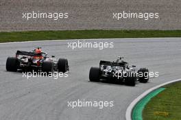 Valtteri Bottas (FIN) Mercedes AMG F1 W11 and Max Verstappen (NLD) Red Bull Racing RB16 battle for position. 12.07.2020. Formula 1 World Championship, Rd 2, Steiermark Grand Prix, Spielberg, Austria, Race Day.