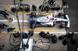 George Russell (GBR) Williams Racing FW43 makes a pit stop. 12.07.2020. Formula 1 World Championship, Rd 2, Steiermark Grand Prix, Spielberg, Austria, Race Day.