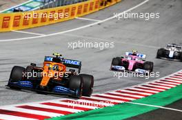 Lando Norris (GBR) McLaren MCL35. 12.07.2020. Formula 1 World Championship, Rd 2, Steiermark Grand Prix, Spielberg, Austria, Race Day.