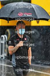 Kevin Magnussen (DEN) Haas F1 Team - heavy rain in the paddock. 11.07.2020. Formula 1 World Championship, Rd 2, Steiermark Grand Prix, Spielberg, Austria, Qualifying Day.
