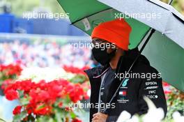 Lewis Hamilton (GBR) Mercedes AMG F1 - heavy rain in the paddock. 11.07.2020. Formula 1 World Championship, Rd 2, Steiermark Grand Prix, Spielberg, Austria, Qualifying Day.