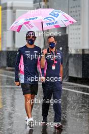Lance Stroll (CDN) Racing Point F1 Team - heavy rain in the paddock. 11.07.2020. Formula 1 World Championship, Rd 2, Steiermark Grand Prix, Spielberg, Austria, Qualifying Day.