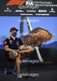 Max Verstappen (NLD) Red Bull Racing in the FIA Press Conference. 09.07.2020. Formula 1 World Championship, Rd 2, Steiermark Grand Prix, Spielberg, Austria, Preparation Day.