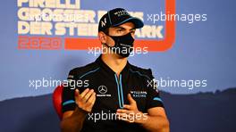 Nicholas Latifi (CDN) Williams Racing in the FIA Press Conference. 09.07.2020. Formula 1 World Championship, Rd 2, Steiermark Grand Prix, Spielberg, Austria, Preparation Day.
