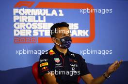 Alexander Albon (THA) Red Bull Racing in the FIA Press Conference. 09.07.2020. Formula 1 World Championship, Rd 2, Steiermark Grand Prix, Spielberg, Austria, Preparation Day.