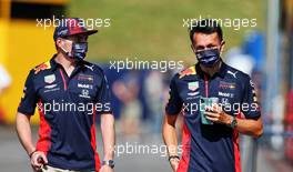 (L to R): Max Verstappen (NLD) Red Bull Racing with team mate Alexander Albon (THA) Red Bull Racing. 09.07.2020. Formula 1 World Championship, Rd 2, Steiermark Grand Prix, Spielberg, Austria, Preparation Day.