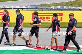 Sergio Perez (MEX) Racing Point F1 Team walks the circuit with the team. 09.07.2020. Formula 1 World Championship, Rd 2, Steiermark Grand Prix, Spielberg, Austria, Preparation Day.