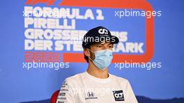 Pierre Gasly (FRA) AlphaTauri in the FIA Press Conference. 09.07.2020. Formula 1 World Championship, Rd 2, Steiermark Grand Prix, Spielberg, Austria, Preparation Day.
