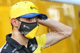 Esteban Ocon (FRA) Renault F1 Team with the media. 11.09.2020. Formula 1 World Championship, Rd 9, Tuscan Grand Prix, Mugello, Italy, Practice Day.