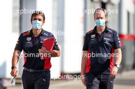 (L to R): Pierre Wache (FRA) Red Bull Racing Technical Director with Paul Monaghan (GBR) Red Bull Racing Chief Engineer. 11.09.2020. Formula 1 World Championship, Rd 9, Tuscan Grand Prix, Mugello, Italy, Practice Day.