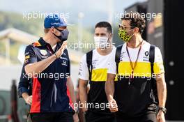 (L to R): Max Verstappen (NLD) Red Bull Racing with Daniel Ricciardo (AUS) Renault F1 Team. 11.09.2020. Formula 1 World Championship, Rd 9, Tuscan Grand Prix, Mugello, Italy, Practice Day.