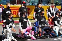 Grid atmosphere - drivers end racism message (L to R): Pierre Gasly (FRA) AlphaTauri and Lance Stroll (CDN) Racing Point F1 Team. 13.09.2020. Formula 1 World Championship, Rd 9, Tuscan Grand Prix, Mugello, Italy, Race Day.