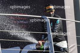 Race winner Lewis Hamilton (GBR) Mercedes AMG F1 celebrates on the podium. 13.09.2020. Formula 1 World Championship, Rd 9, Tuscan Grand Prix, Mugello, Italy, Race Day.