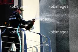 Valtteri Bottas (FIN) Mercedes AMG F1 celebrates his second position on the podium. 13.09.2020. Formula 1 World Championship, Rd 9, Tuscan Grand Prix, Mugello, Italy, Race Day.